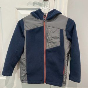 Land's End Navy & Gray Zip-up Jacket with hood
